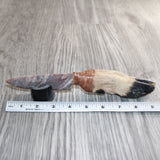 Deer Foot Handle Stone Blade Ornamental Knife #24068