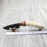 Coyote Foot Handle Obsidian Blade Ornamental Knife #1059  Mountain Man Knife