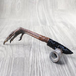 Turkey Foot Handle Obsidian Blade Ornamental Knife #7059  Mountain Man Knife