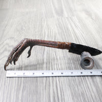 Turkey Foot Handle Obsidian Blade Ornamental Knife #7059  Mountain Man Knife