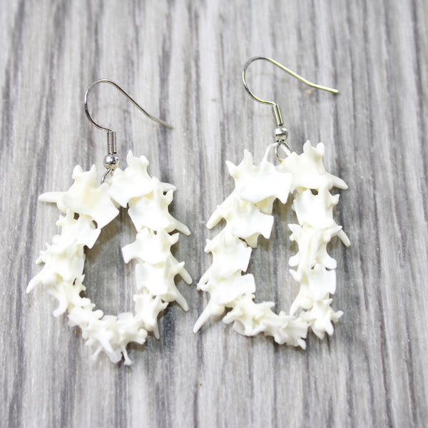 Rattlesnake Vertebrae Hoop  Earrings  #6059   Mountain Man Earrings