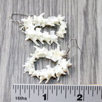 Rattlesnake Vertebrae Hoop  Earrings  #6059   Mountain Man Earrings