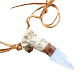 Antler Crown Handle Obsidian  Blade Knife Necklace  #5150  Mountain Man Necklace