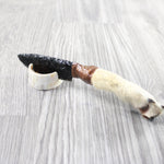 Coyote Foot Handle Obsidian Blade Ornamental Knife #9150  Mountain Man Knife
