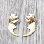 Muskrat Jaw Earrings  #4150  Mountain Man Earrings
