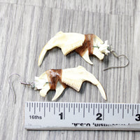 Muskrat Jaw Earrings  #4150  Mountain Man Earrings