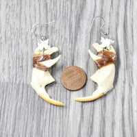 Muskrat Jaw Earrings  #4150  Mountain Man Earrings