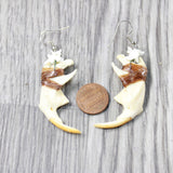 Muskrat Jaw Earrings  #4150  Mountain Man Earrings