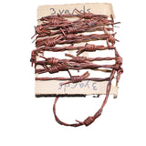 3 Yards of Leather Barbed Wire  Antique Brown Color  #368