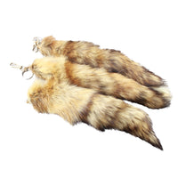 3 Red Fox Tail Key Rings #3150  Taxidermy Keychain Tassel Bag Tag