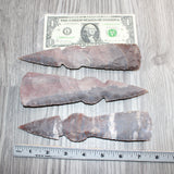 3 Stone Ornamental Tomahawk Heads #568    Agate Jasper Ax Axe Hatchet