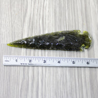 1 Glass Ornamental Spearhead  #6840  Arrowheads