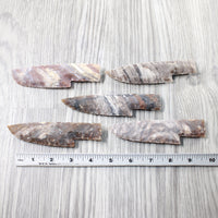 5 Stone Ornamental Knife Blades  #3150     Mountain Man Knife