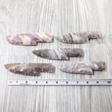 5 Stone Ornamental Knife Blades  #3150     Mountain Man Knife