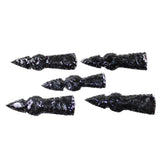 5 Obsidian Ornamental Tomahawk Heads #4840  Ax Axe Hatchet