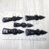 5 Obsidian Ornamental Tomahawk Heads #4840  Ax Axe Hatchet