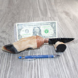 Deer Foot Handle Obsidian  Blade Ornamental Knife # 24968