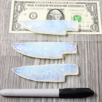 3 Small Opalite Ornamental Knife Blades  #8250    Mountain Man Knife