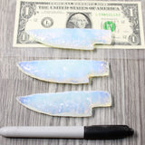 3 Small Opalite Ornamental Knife Blades  #8250    Mountain Man Knife