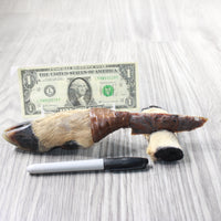 Deer Foot Handle Stone Blade Ornamental Knife #9250    Mountain Man Knife