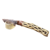 Cholla Cactus Wood Handle Stone Blade Ornamental Knife #8250    Mountain Man Knife