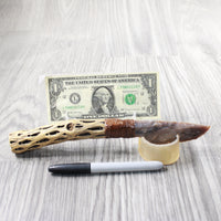 Cholla Cactus Wood Handle Stone Blade Ornamental Knife #8250    Mountain Man Knife