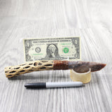 Cholla Cactus Wood Handle Stone Blade Ornamental Knife #8250    Mountain Man Knife