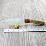 50 Cal Shell Casing Handle Opalite Blade Ornamental Knife #7250     Mountain Man Knife