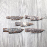 5 Stone Ornamental Knife Blades  #5250     Mountain Man Knife