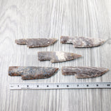 5 Stone Ornamental Knife Blades  #5250     Mountain Man Knife
