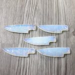 5 Small Opalite Ornamental Knife Blades  #8350    Mountain Man Knife