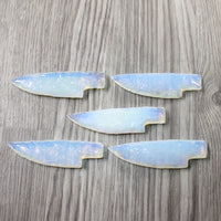 5 Small Opalite Ornamental Knife Blades  #8350    Mountain Man Knife