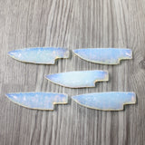 5 Small Opalite Ornamental Knife Blades  #8350    Mountain Man Knife