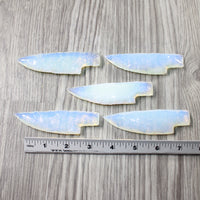 5 Small Opalite Ornamental Knife Blades  #8350    Mountain Man Knife