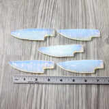 5 Small Opalite Ornamental Knife Blades  #8350    Mountain Man Knife