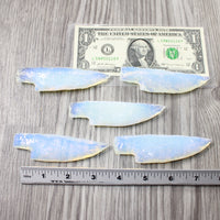 5 Small Opalite Ornamental Knife Blades  #8350    Mountain Man Knife