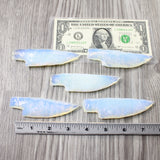 5 Small Opalite Ornamental Knife Blades  #8350    Mountain Man Knife