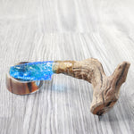 Ghost Wood Handle Glass Blade Ornamental Knife #3350    Mountain Man Knife