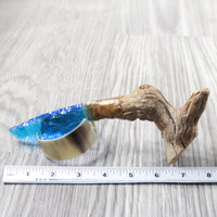 Ghost Wood Handle Glass Blade Ornamental Knife #3350    Mountain Man Knife