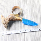 Ghost Wood Handle Glass Blade Ornamental Knife #3350    Mountain Man Knife