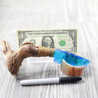 Ghost Wood Handle Glass Blade Ornamental Knife #3350    Mountain Man Knife