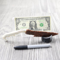 Coyote Jaw Handle Stone Blade Ornamental Knife #8550    Mountain Man Knife