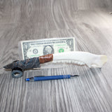 Deer Jaw Handle Stone Blade Ornamental Knife #29668