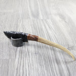 Deer Antler Handle Obsidian Blade Ornamental Knife #8550  Mountain Man Knife