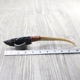 Deer Antler Handle Obsidian Blade Ornamental Knife #8550  Mountain Man Knife