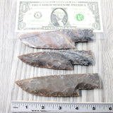 3 Stone Ornamental Knife Blades  #4550   Mountain Man Knife
