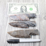 3 Stone Ornamental Knife Blades  #4550   Mountain Man Knife