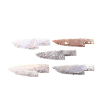 5 Stone Ornamental Knife Blades  #3650     Mountain Man Knife