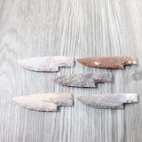 5 Stone Ornamental Knife Blades  #3650     Mountain Man Knife