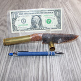 50 Cal Shell Casing Handle Stone Blade Ornamental Knife #23868